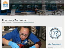 Tablet Screenshot of pharmacytech.missioncollege.org